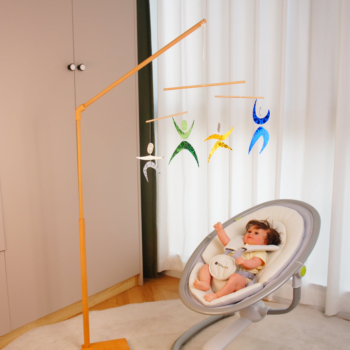 Floor-Standing Baby Crib Mobile Arm