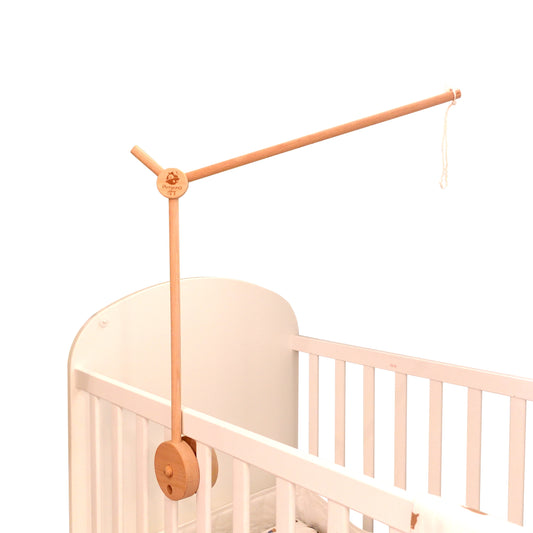 Wooden Crib Mobile Arm, Made from beech wood and finished with wood wax oil