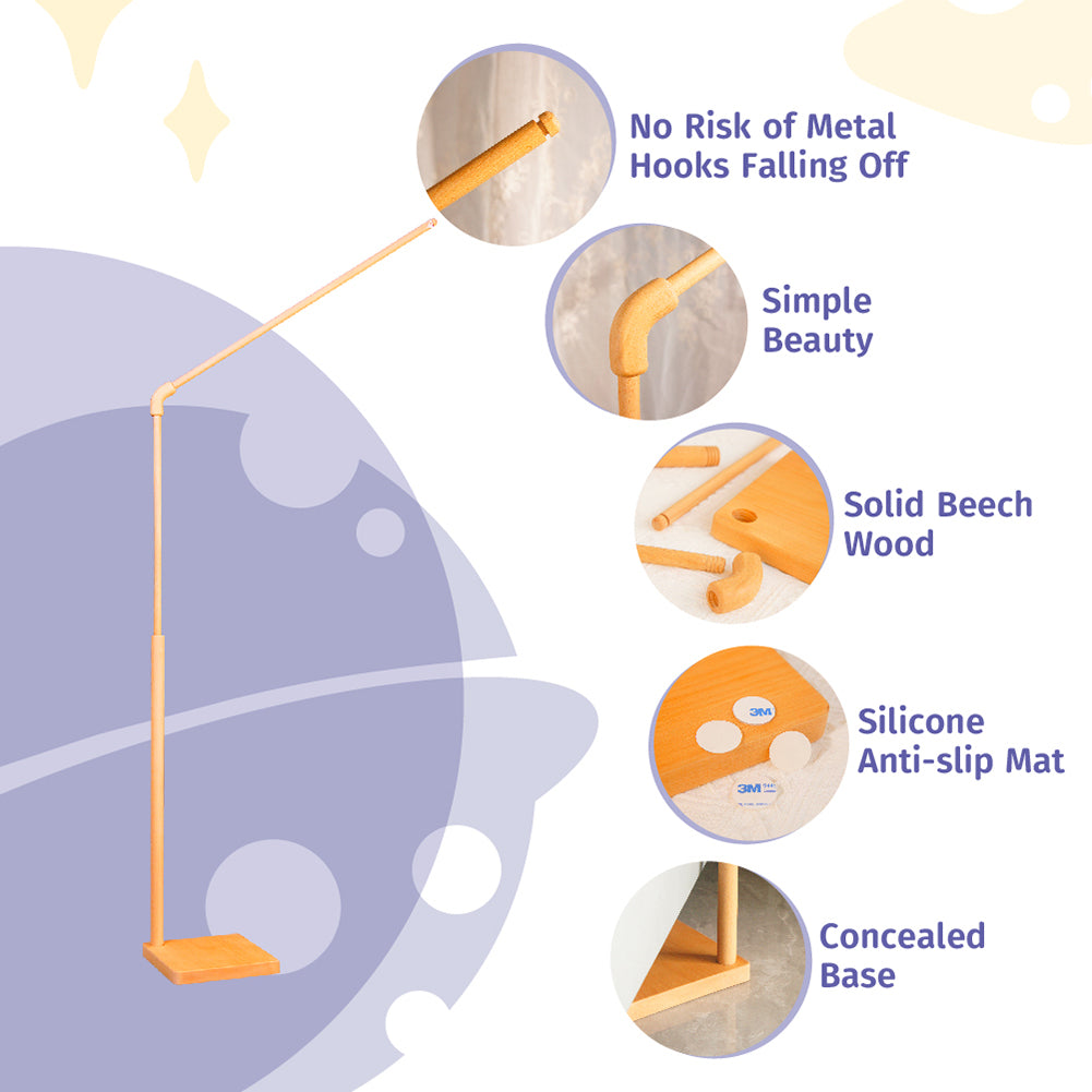Floor-Standing Baby Crib Mobile Arm
